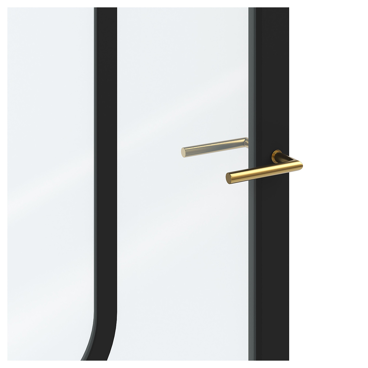 Binnendeur Skantrae SSL 14522 Blank Glas Zwart Gelakt